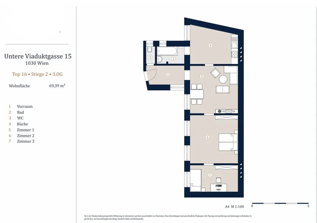 3-Zimmer-Wohnung kaufen in Wien – 70 m², € 308.000 – Bild 8 von 8