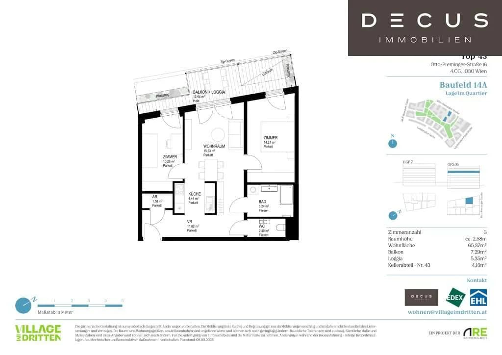 3-Zimmer-Wohnung kaufen in Wien – 65,37 m², € 571.000 – Bild 10 von 10