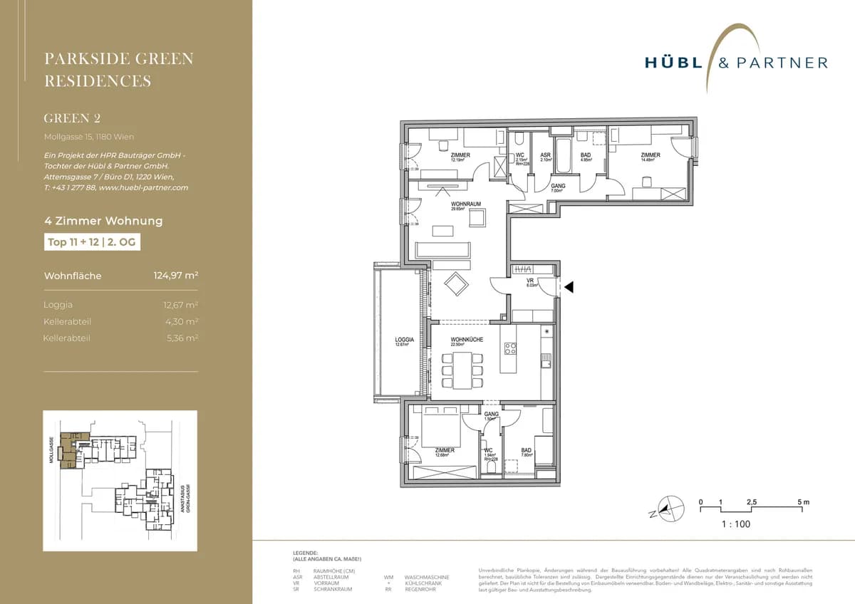 4-Zimmer-Wohnung kaufen in Wien – 125,22 m², € 1.249.000 – Bild 5 von 7