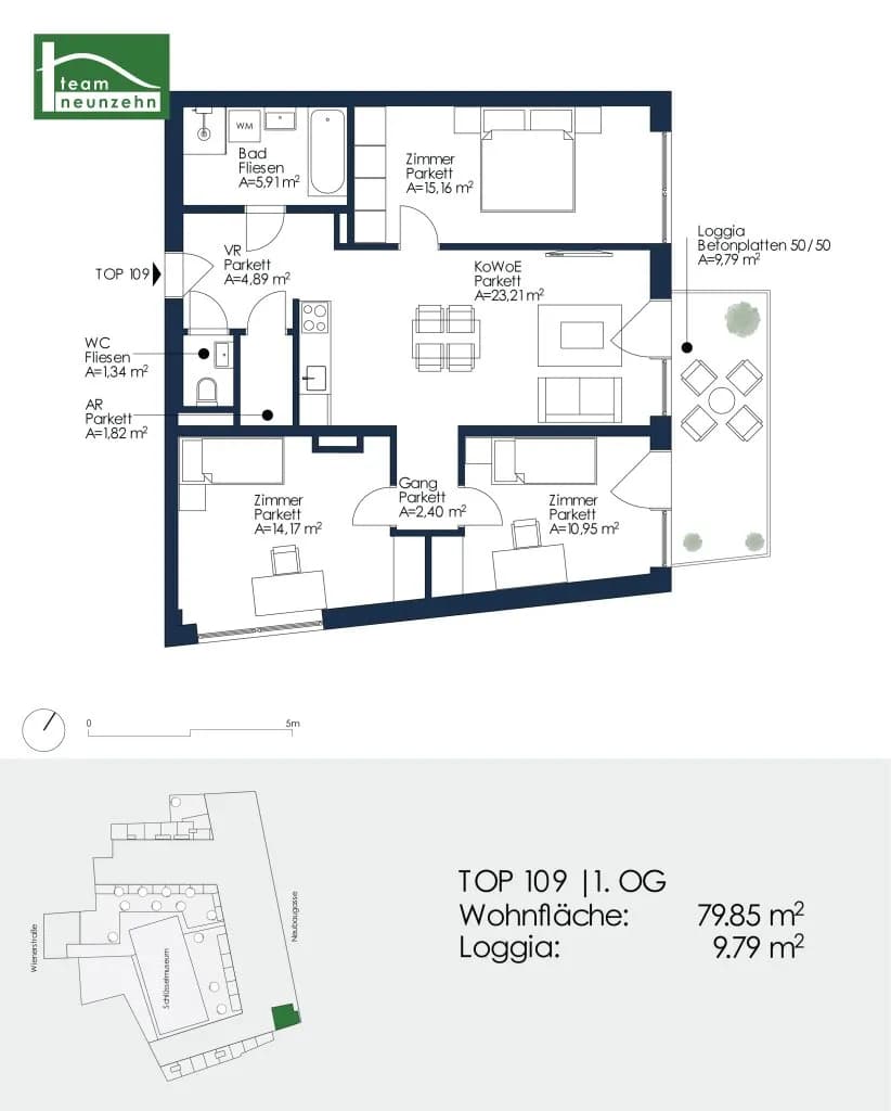 4-Zimmer-Wohnung mieten in Graz – 79,85 m², € 1.299 – Bild 22 von 22