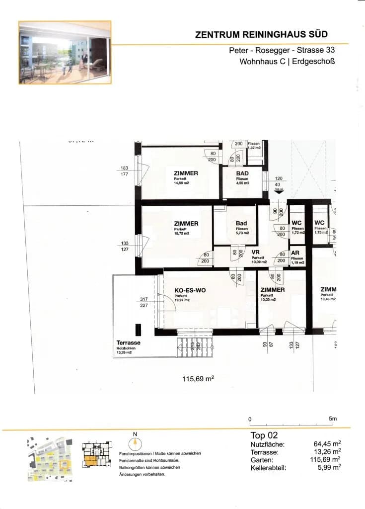 3-Zimmer-Wohnung mieten in Graz – 64,45 m², € 1.045 – Bild 12 von 12