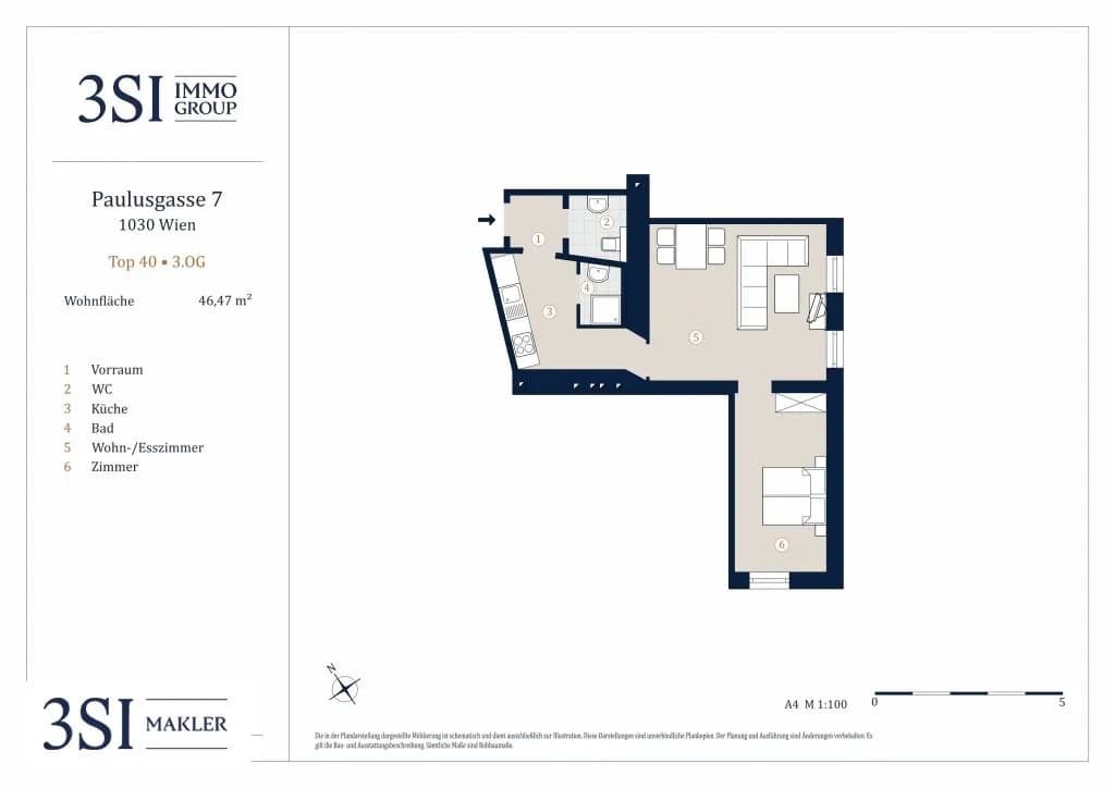 2-Zimmer-Wohnung kaufen in Wien – 46,47 m², € 314.000 – Bild 20 von 20