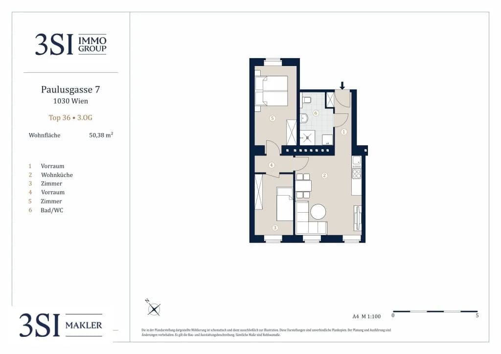 3-Zimmer-Wohnung kaufen in Wien – 50,38 m², € 403.000 – Bild 20 von 20