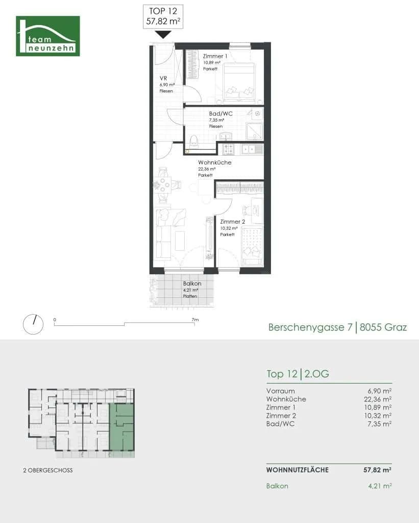 Immobilie kaufen in Graz – 57,82 m², € 240.300 – Bild 9 von 9