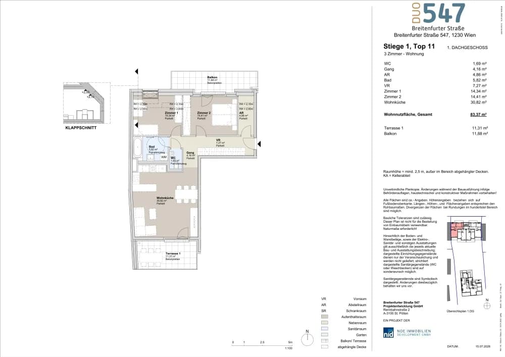 3-Zimmer-Wohnung kaufen in Wien – 82,88 m², € 529.000 – Bild 7 von 7