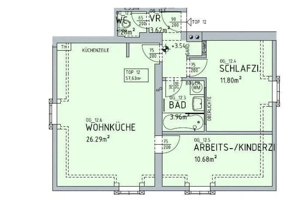 3-Zimmer-Wohnung mieten in Steyr – 57,63 m², € 655 – Bild 14 von 15