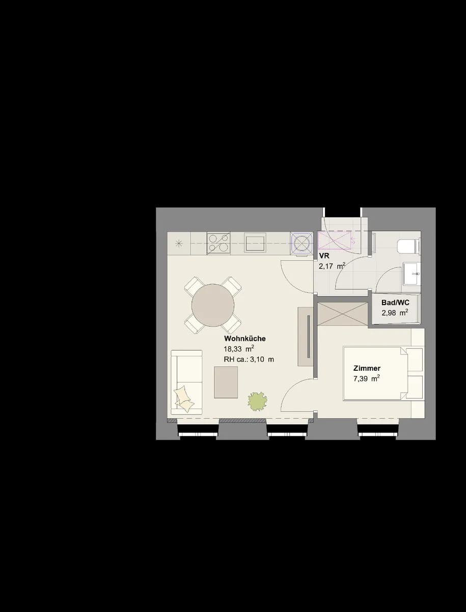 2-Zimmer-Wohnung kaufen in Wien – 30,87 m², € 255.400 – Bild 8 von 8