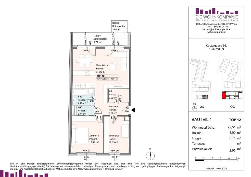 3-Zimmer-Wohnung kaufen in Wien – 80 m², € 465.000 – Bild 8 von 8