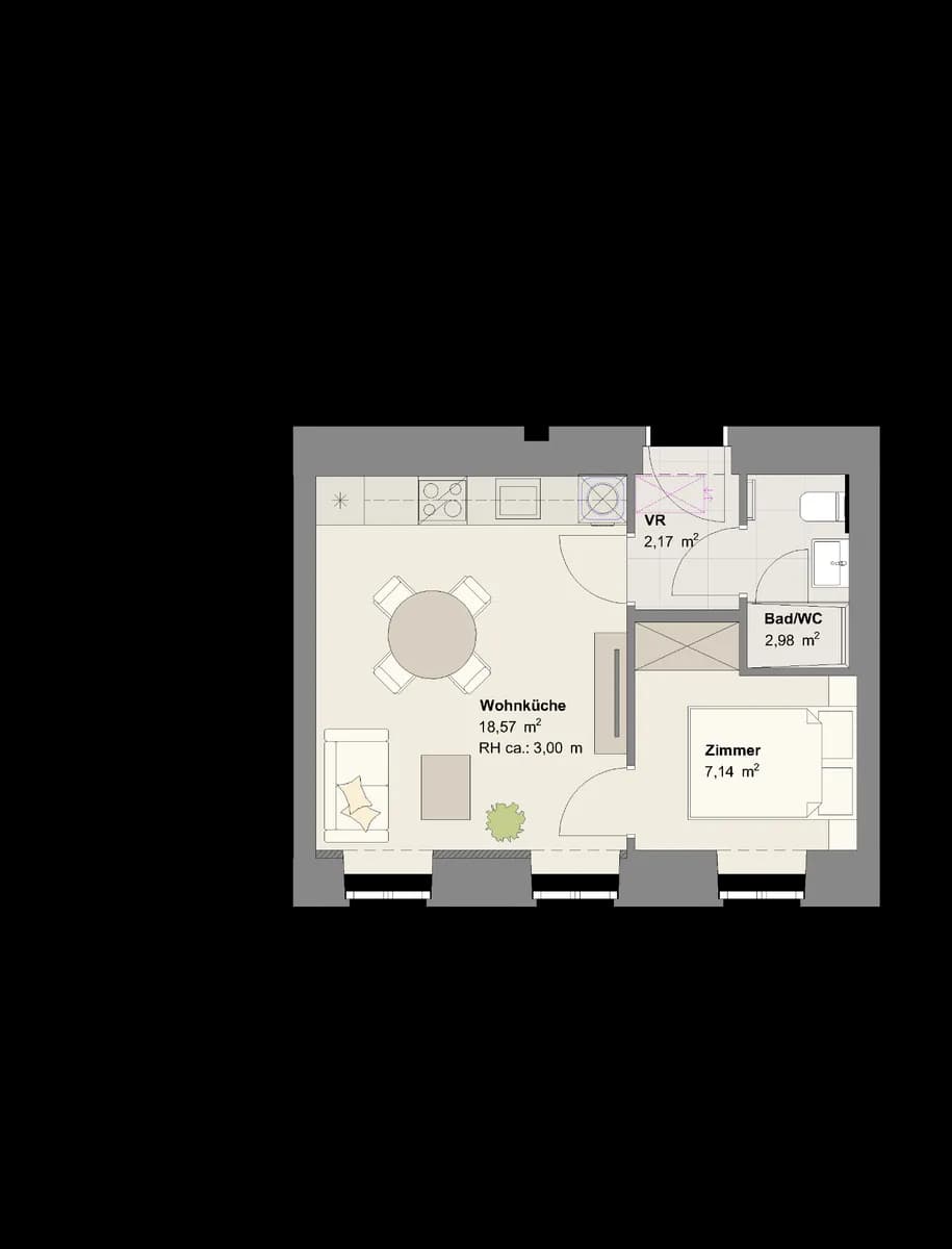 2-Zimmer-Wohnung kaufen in Wien – 30,86 m², € 245.400 – Bild 7 von 7