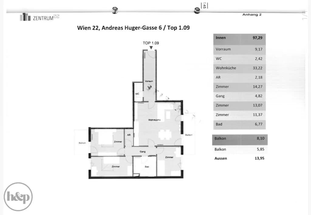 4-Zimmer-Wohnung mieten in Wien – 97,29 m², € 2.550 – Bild 20 von 20