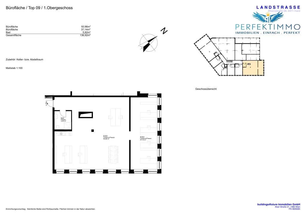 2-Zimmer-Gewerbeimmobilie mieten in Bregenz – 137 m², € 2.433 – Bild 8 von 8
