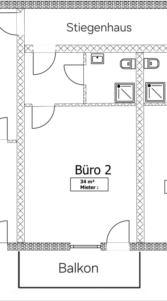 1-Zimmer-Gewerbeimmobilie mieten in Gänserndorf – 34 m², € 400 – Bild 10 von 10