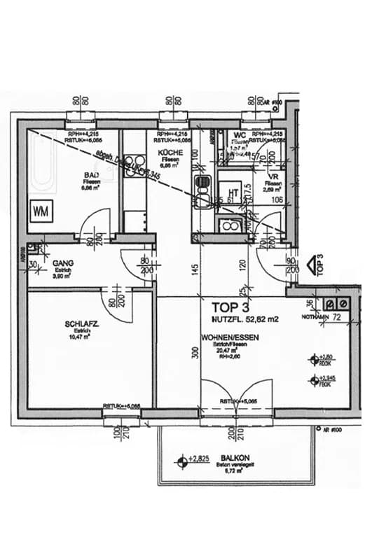 Wohnung mieten in Horn – 53,82 m², € 600 – Bild 4 von 4