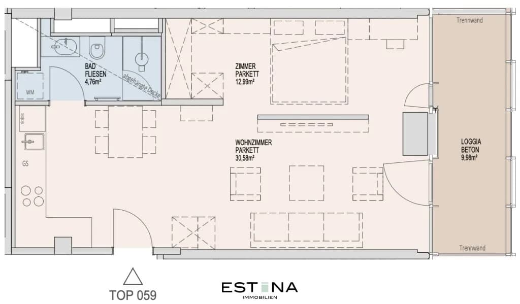 2-Zimmer-Wohnung mieten in Wien – 48,3 m², € 1.900 – Bild 22 von 22