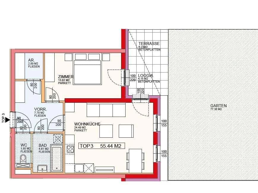 2-Zimmer-Wohnung mieten in Neunkirchen – 55 m², € 587 – Bild 5 von 18