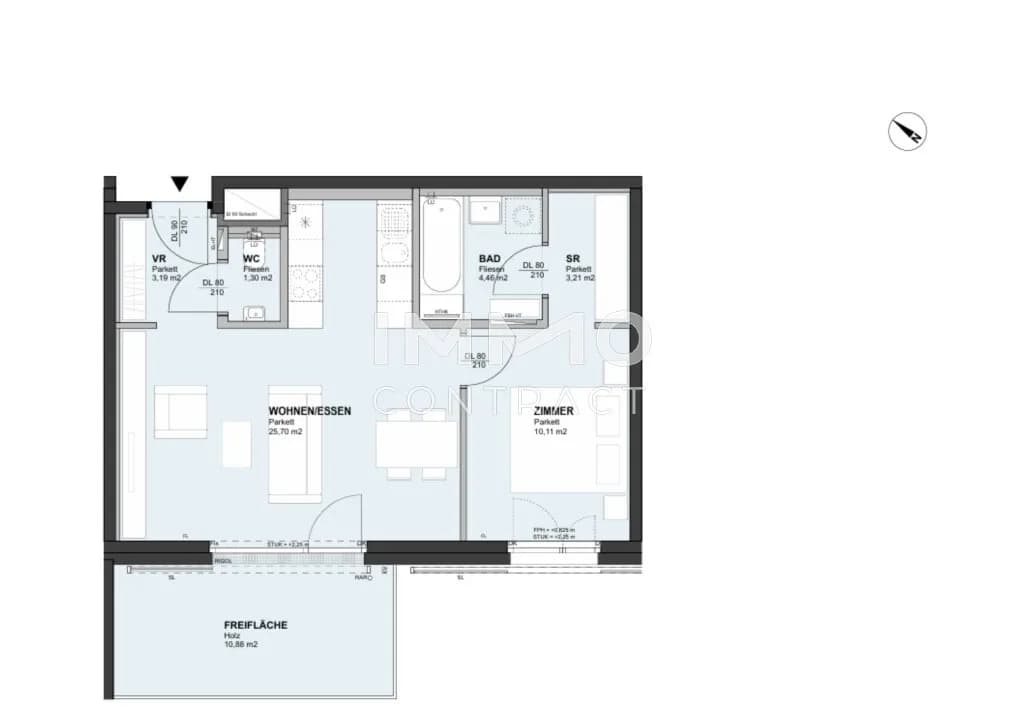 2-Zimmer-Wohnung mieten in Wien – 47,97 m², € 1.075 – Bild 37 von 37