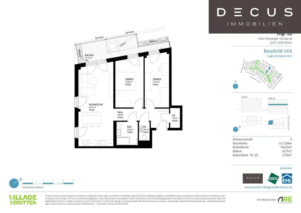 3-Zimmer-Wohnung kaufen in Wien – 70,67 m², € 589.000 – Bild 11 von 11