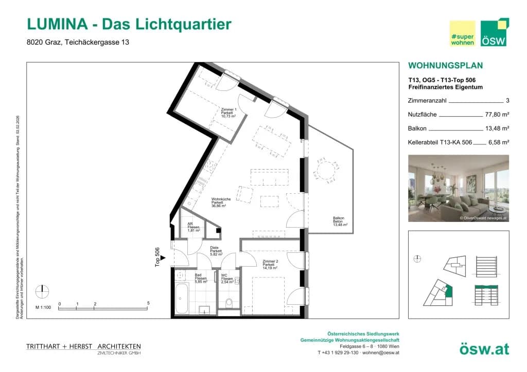 3-Zimmer-Wohnung kaufen in Graz – 77,8 m², € 366.000 – Bild 11 von 11