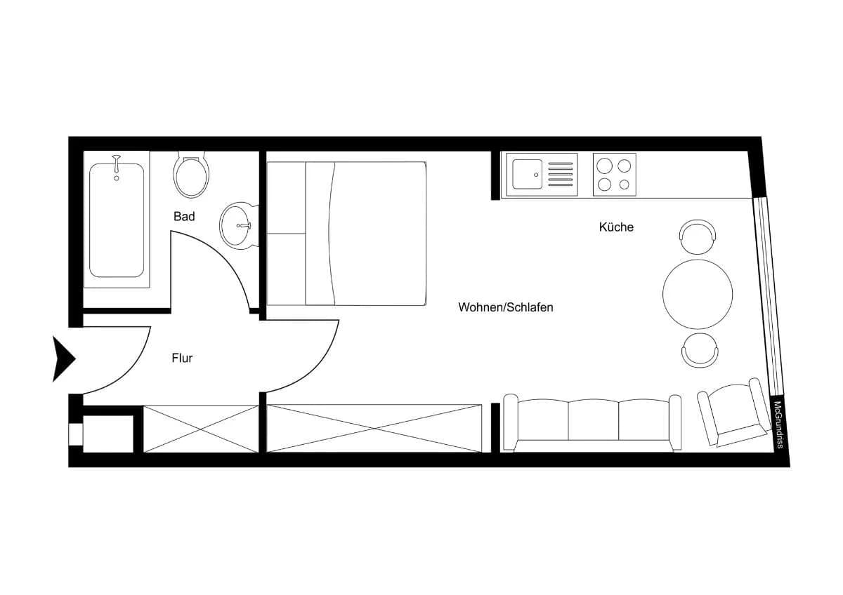 1-Zimmer-Wohnung kaufen in Bregenz – 29,34 m², € 230.000 – Bild 2 von 13