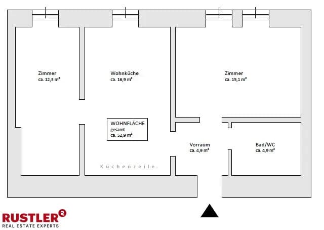 3-Zimmer-Wohnung kaufen in Graz – 52,9 m², € 115.000 – Bild 7 von 8
