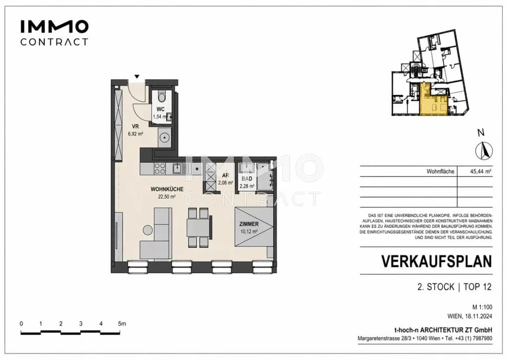 2-Zimmer-Wohnung kaufen in Wien – 45,44 m², € 289.000 – Bild 14 von 14