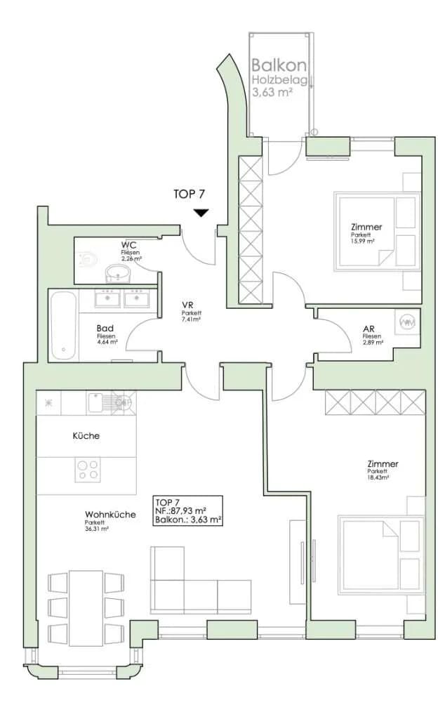 3-Zimmer-Wohnung kaufen in Wien – 87,93 m², € 915.000 – Bild 19 von 19