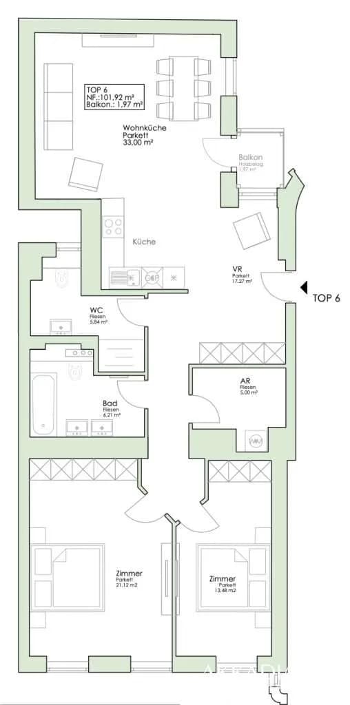 3-Zimmer-Wohnung kaufen in Wien – 101,92 m², € 998.000 – Bild 22 von 22