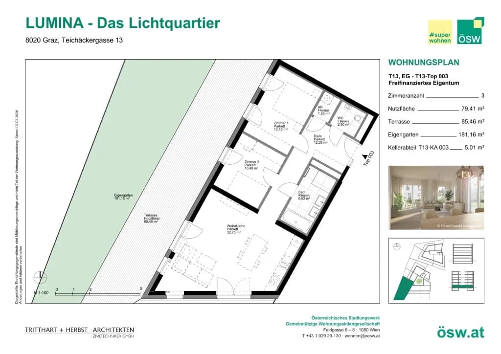 4-Zimmer-Wohnung kaufen in Graz – 79,41 m², € 386.000 – Bild 3 von 13