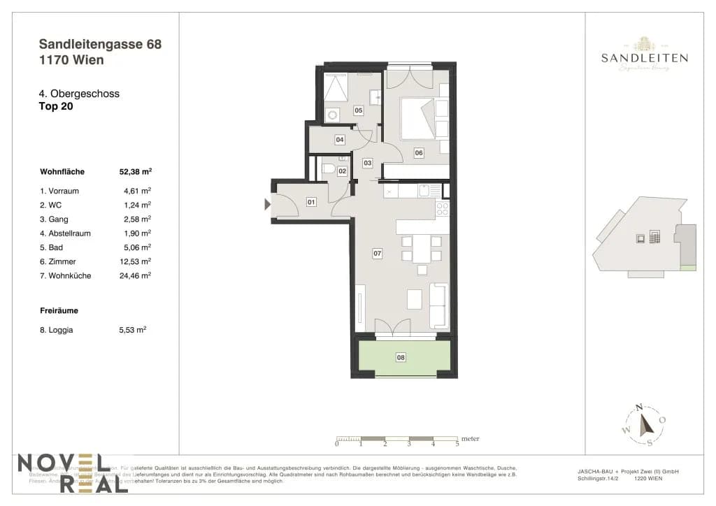 2-Zimmer-Wohnung kaufen in Wien – 57,91 m², € 469.000 – Bild 15 von 15