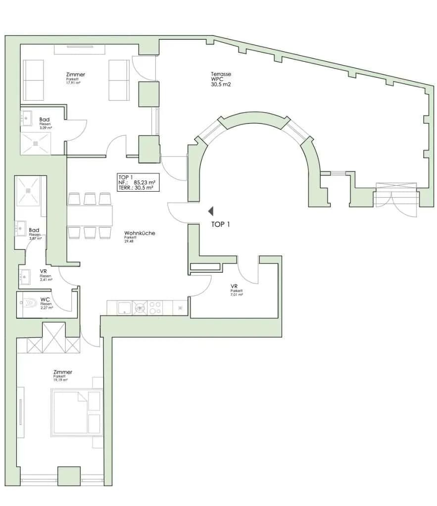 3-Zimmer-Wohnung kaufen in Wien – 85,23 m², € 844.000 – Bild 25 von 25