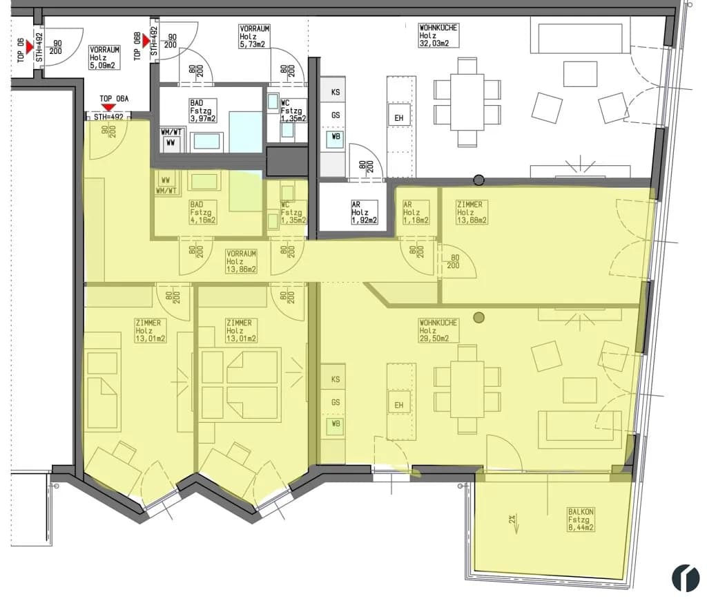 4-Zimmer-Wohnung kaufen in Tulln – 89,75 m², € 499.000 – Bild 12 von 19