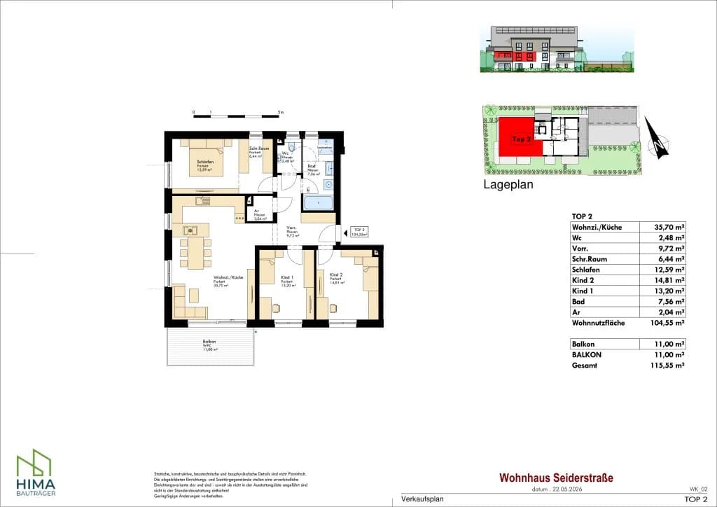 Wohnung kaufen in Linz – 104,55 m², € 517.842 – Bild 5 von 5