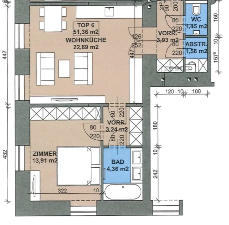 2-Zimmer-Wohnung kaufen in Wien – 51,36 m², € 489.000 – Bild 10 von 10