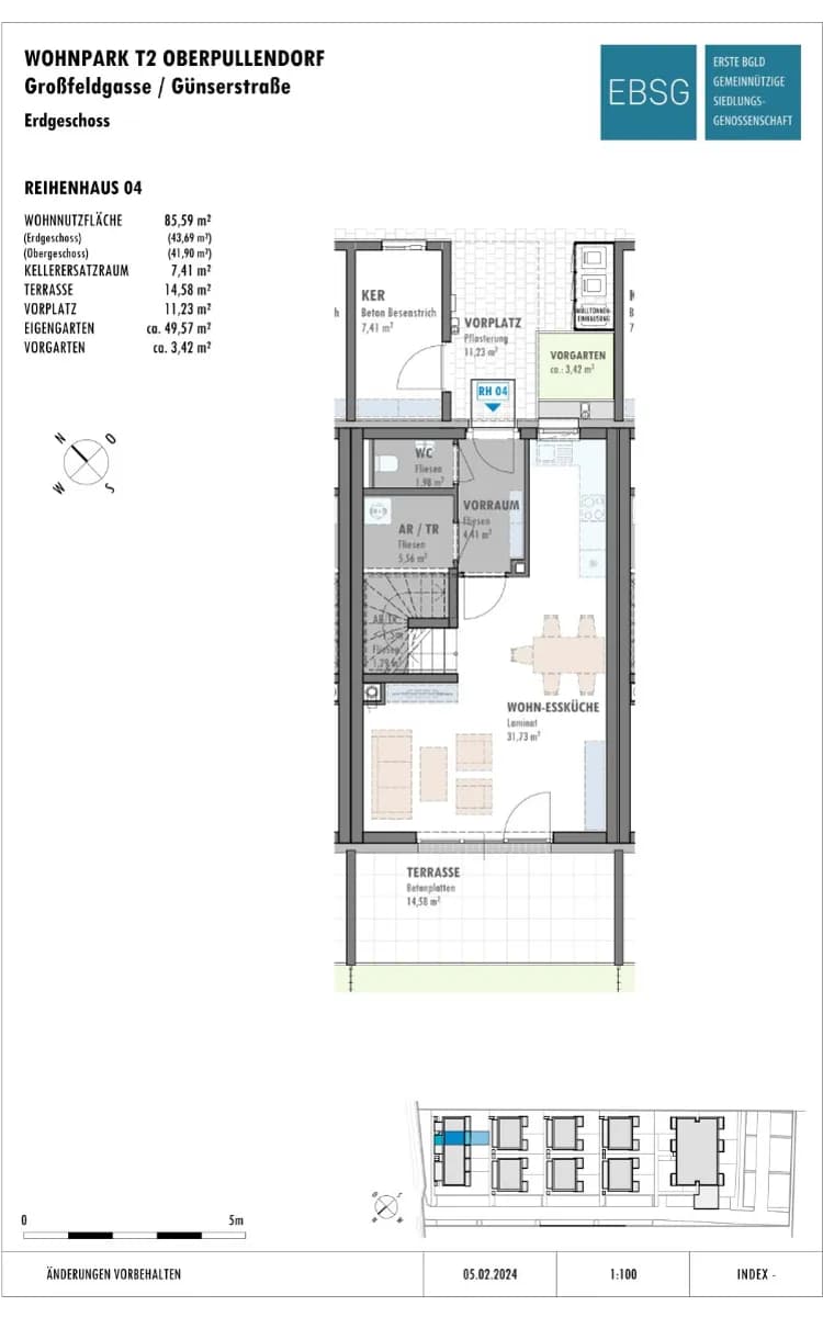 3-Zimmer-Haus mieten in Oberpullendorf – 85,58 m², € 895 – Bild 2 von 6