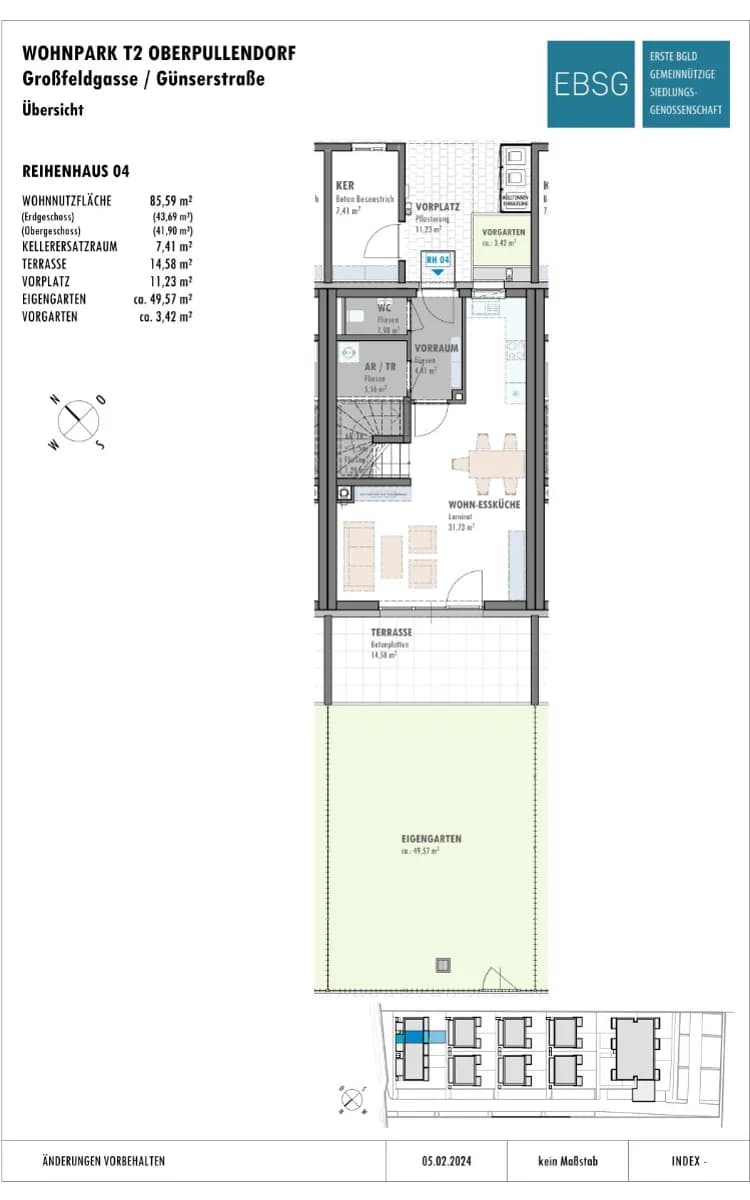 3-Zimmer-Haus mieten in Oberpullendorf – 85,58 m², € 895 – Bild 3 von 6