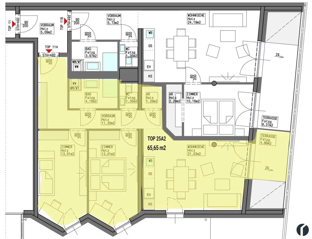 3-Zimmer-Wohnung kaufen in Tulln – 65,65 m², € 399.000 – Bild 13 von 20