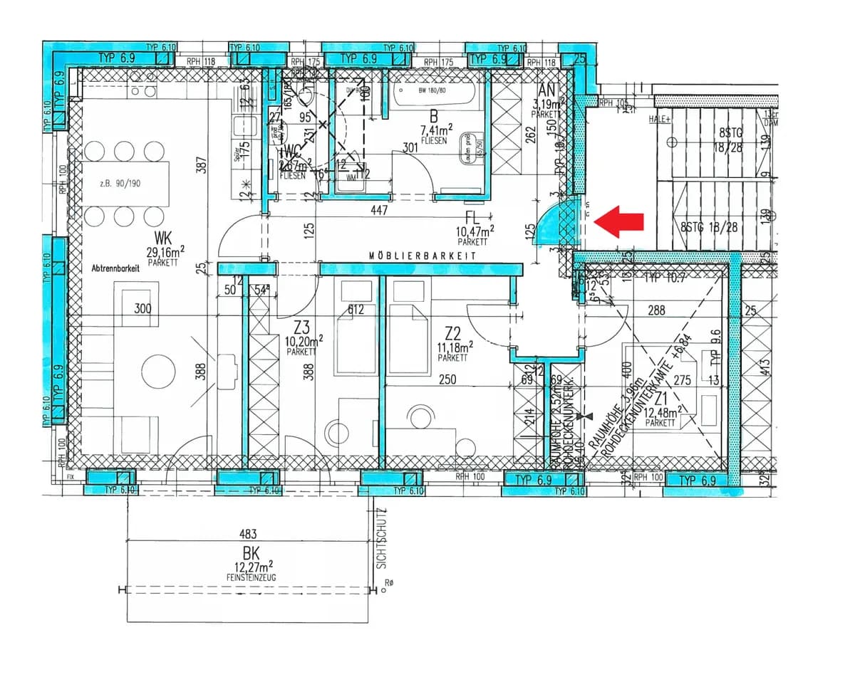 4-Zimmer-Wohnung mieten in Deutschlandsberg – 86,7 m², € 1.063 – Bild 2 von 2