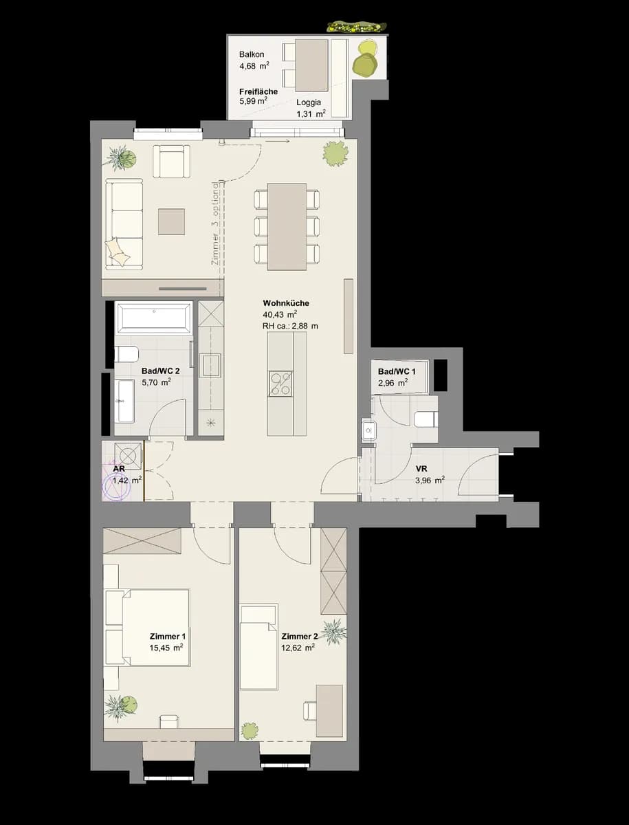 3-Zimmer-Wohnung kaufen in Wien – 86,19 m², € 695.500 – Bild 8 von 8