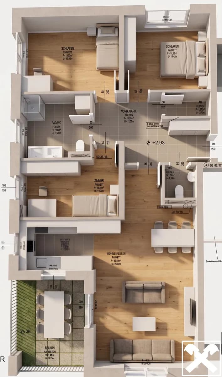 Wohnung kaufen in Villach – 93,9 m², € 395.000 – Bild 11 von 12