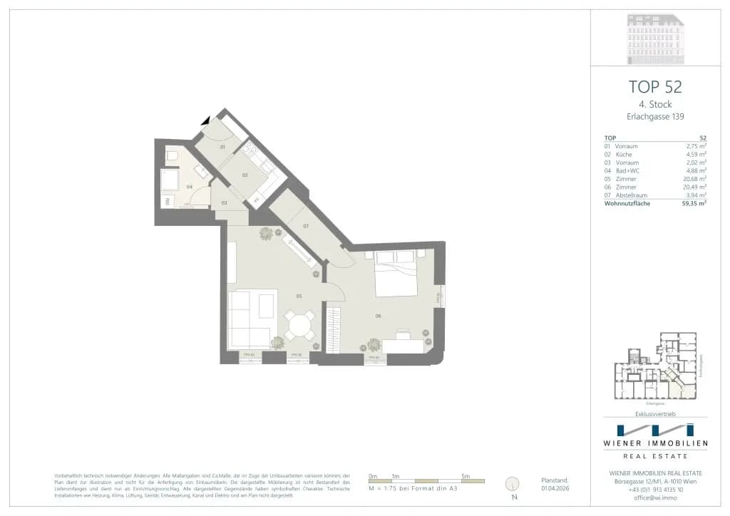 2-Zimmer-Wohnung kaufen in Wien – 59,35 m², € 296.750 – Bild 16 von 18