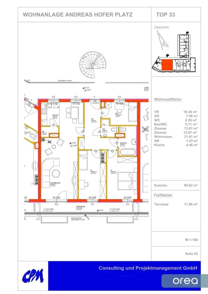 4-Zimmer-Wohnung kaufen in Linz – 89,62 m², € 324.000 – Bild 6 von 6