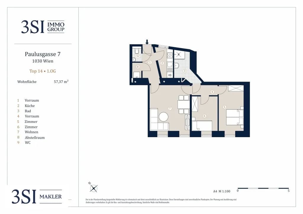 3-Zimmer-Wohnung kaufen in Wien – 57,37 m², € 436.000 – Bild 20 von 20