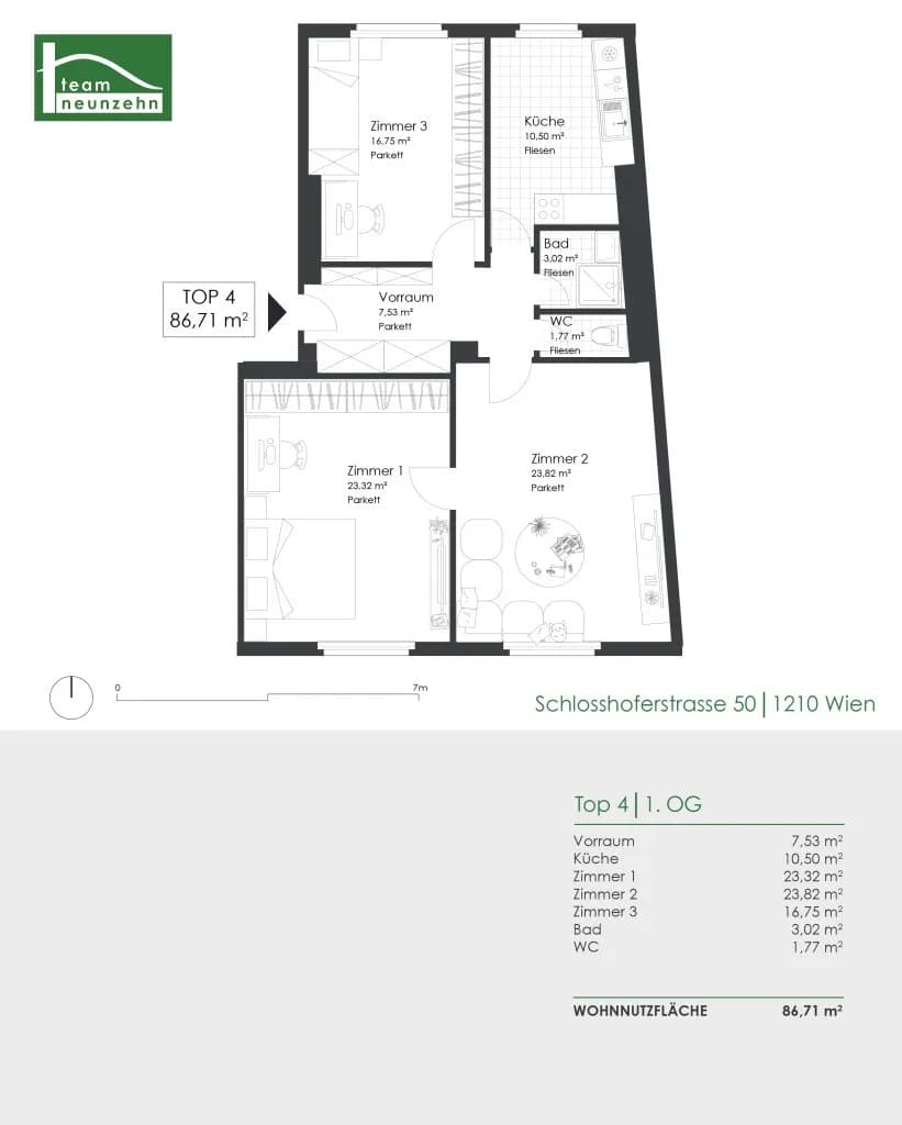 4-Zimmer-Wohnung kaufen in Wien – 87,1 m², € 359.000 – Bild 24 von 24