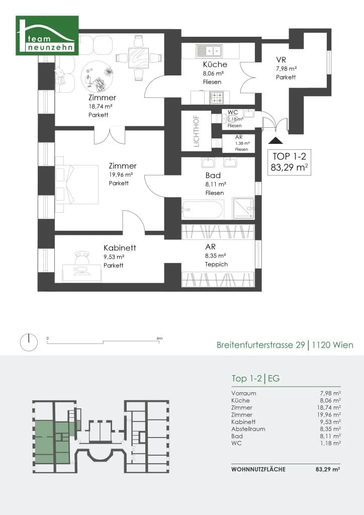 3-Zimmer-Wohnung kaufen in Wien – 83,29 m², € 249.000 – Bild 14 von 14