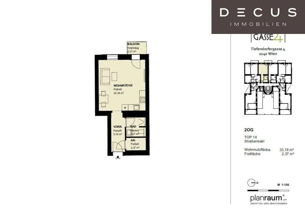1-Zimmer-Wohnung kaufen in Wien – 33,19 m², € 209.000 – Bild 13 von 13