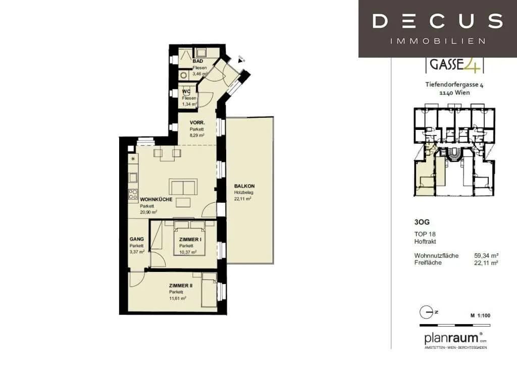 3-Zimmer-Wohnung kaufen in Wien – 59,34 m², € 349.000 – Bild 19 von 19