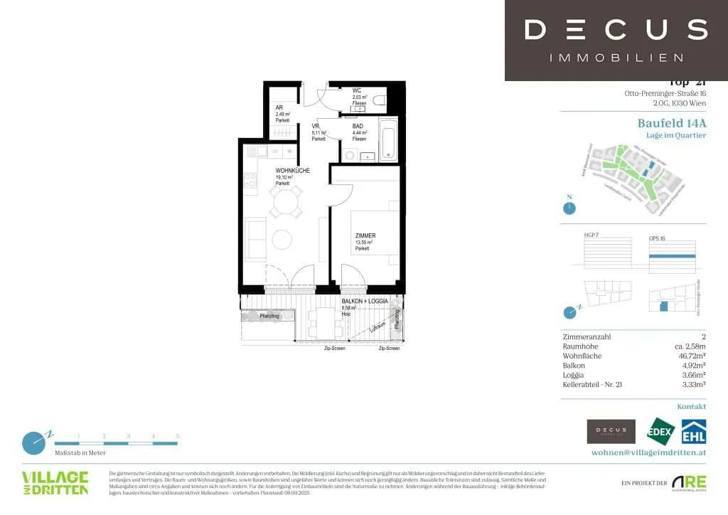 2-Zimmer-Wohnung kaufen in Wien – 46,72 m², € 376.000 – Bild 10 von 10