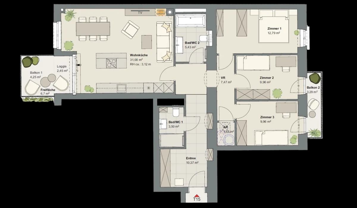 4-Zimmer-Wohnung kaufen in Wien – 98,15 m², € 790.700 – Bild 8 von 8