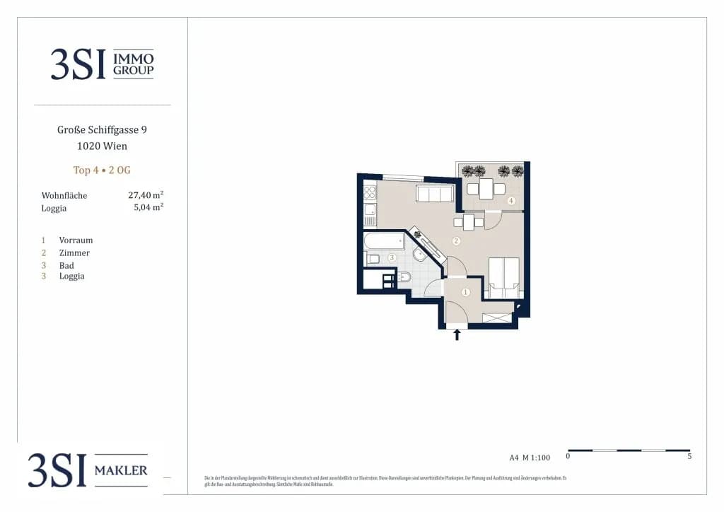 1-Zimmer-Wohnung kaufen in Wien – 27,4 m², € 279.000 – Bild 14 von 14