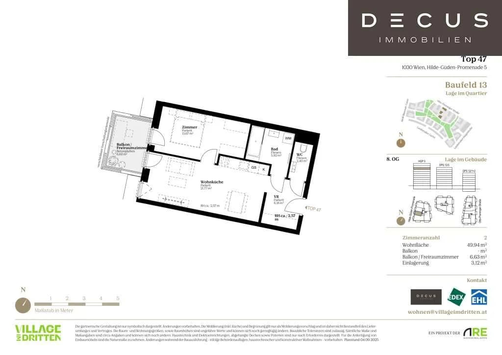 2-Zimmer-Wohnung kaufen in Wien – 50,43 m², € 403.000 – Bild 10 von 10